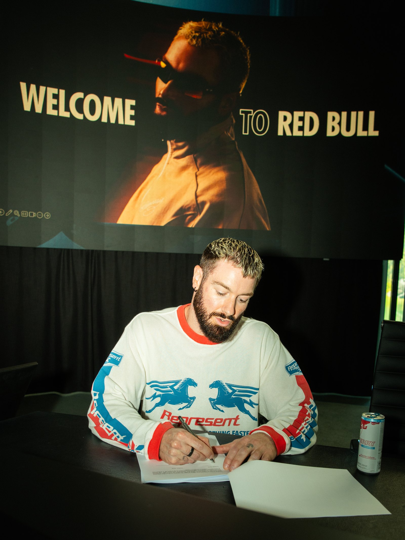James Hype — Ten years drinking Red Bull in my studio. Today I signed with them.